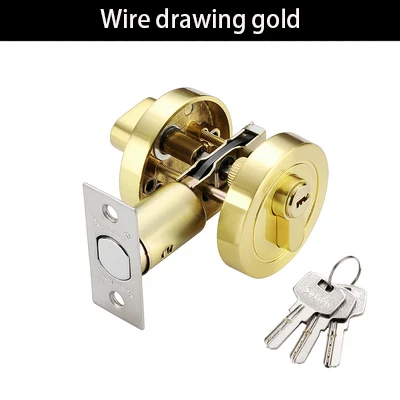 Five different colors of locks are available: C-class lock, mortise, channel, invisible lock, tube well lock, latch, background - Цвет: Wire drawing gold