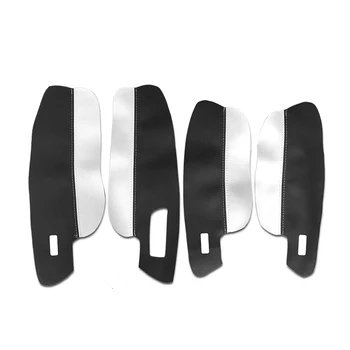 

Black & White Splice For VW Golf 7 2014 2015 2016 2017 2018 4pcs Car Door Armrest Panel Microfiber Leather Cover Trim