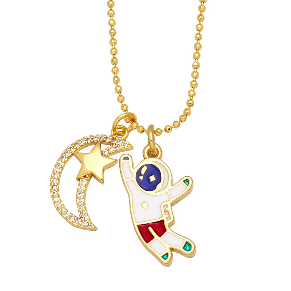 Kalen Trend Astronaut Stainless Steel Pendant Star Necklace Dream Space  Best Gift Men Women Jewelry - AliExpress