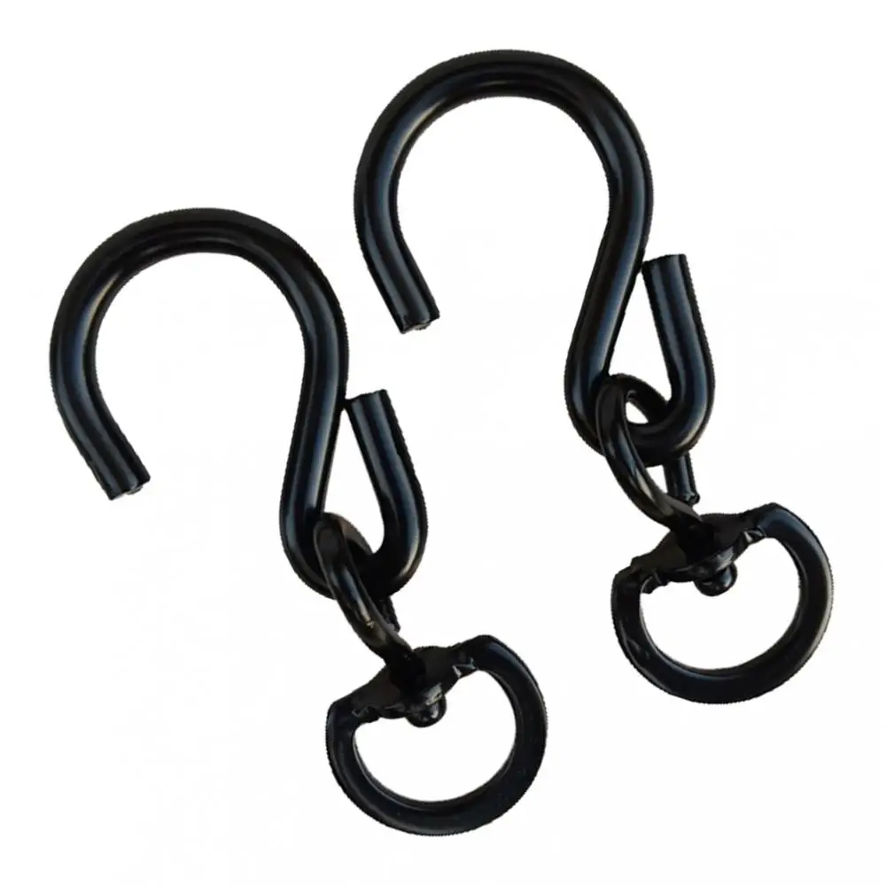 Pack of 2 Non-Rusting Smooth Swivel Hooks for Hanging Flowers Basket, Plants, Windsock, Wind Chimes, Spinners, Bird Feeder