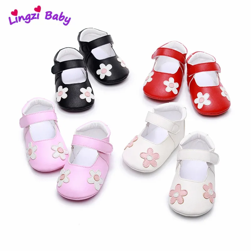 

Baby Shoes Sweet Casual Princess Girls Baby Kids Pu Leather Solid Crib Babe Infant Toddler Cute Ballet Mary Jane Shoes