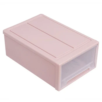 

Drawer Type Shoe Box Thickened Transparent Foldable Shoe Storage Box Save Space Plastic Organizers B99