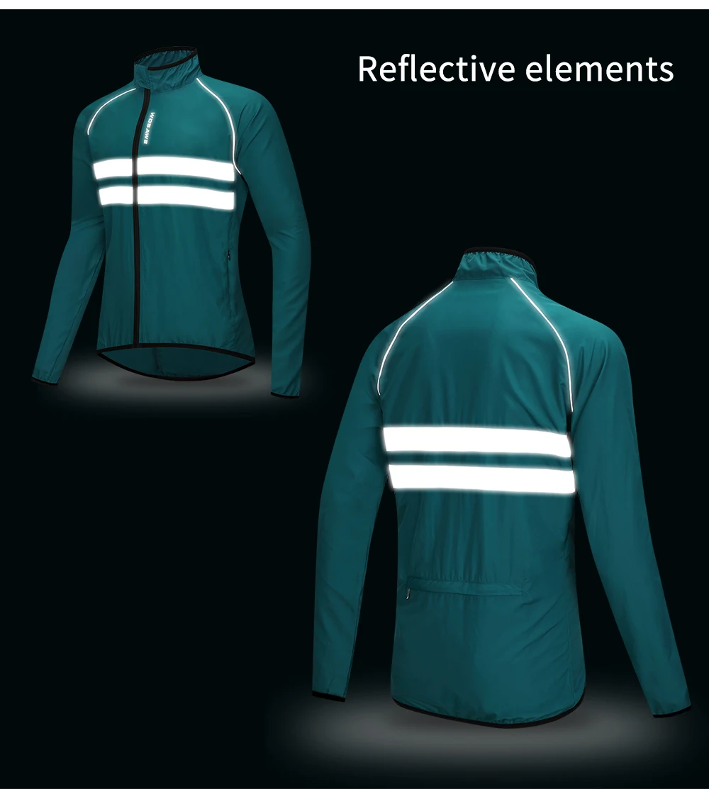 WOSAWE Ultralight Reflective Men Cycling Jacket Windproof Mountain Bike MTB Wind Jacket Running Riding Bicycle Windbreaker cycling jacket