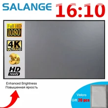 Salange экран для проектора 16:10 ,100 120 дюймов светоотражающая ткань экран для проэктора YG300 XGIMI DLP полотно для проектора