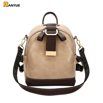 

New Designer Fashion Women Leather Backpack Mini Soft Touch Multi-Function Small Backpack Female Ladies Shoulder Bag Girl Purse