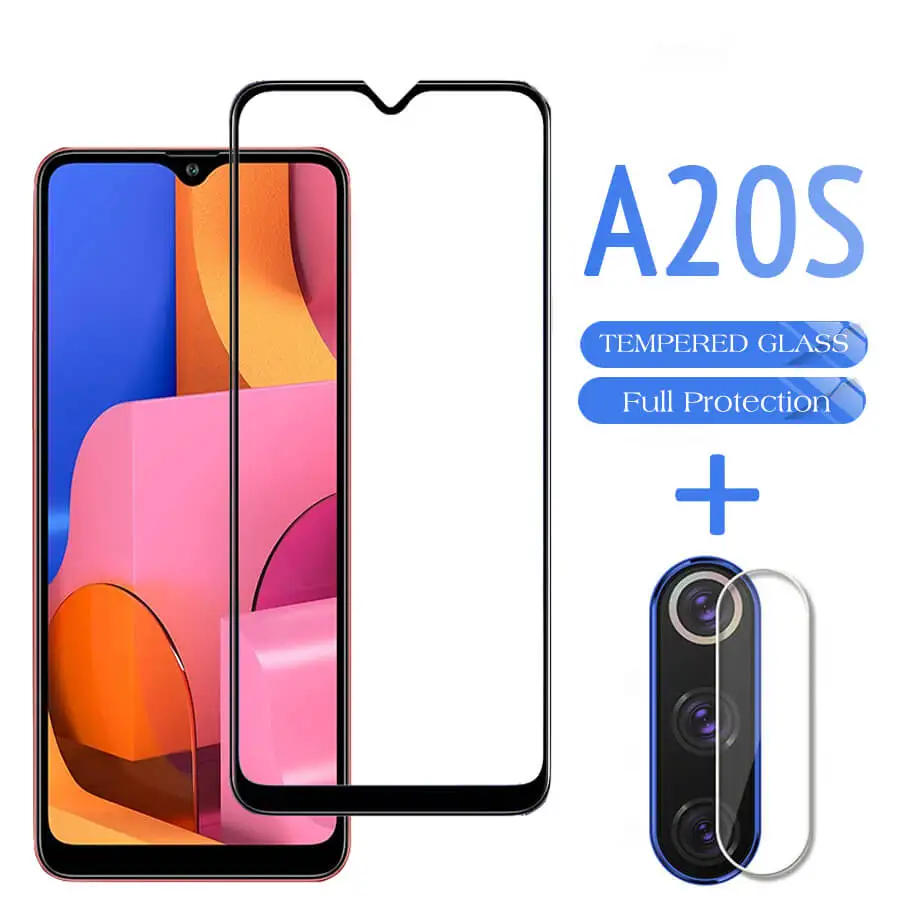 

2 in 1 camera lens glass on the for samsung galaxy a20s tempered glass for samsun a 20 s e 20e screen protector protective glass