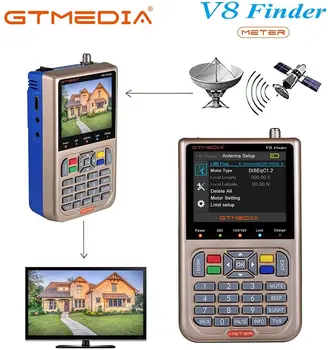 

GTMEDIA V8 Finder Meter DVB-S2/S2X SatFinder Digital Satellite HD 1080P Receptor Signal Receiver Sat Decoder ACM Location Finder