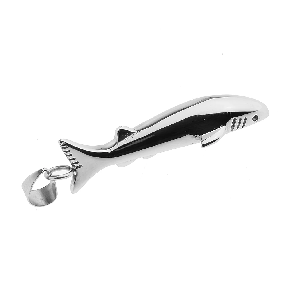 silver color Stainless Steel Fish Design Memorial Pendant Urn Ash Cremation Jewelry Screw Open Animal Pet Urn