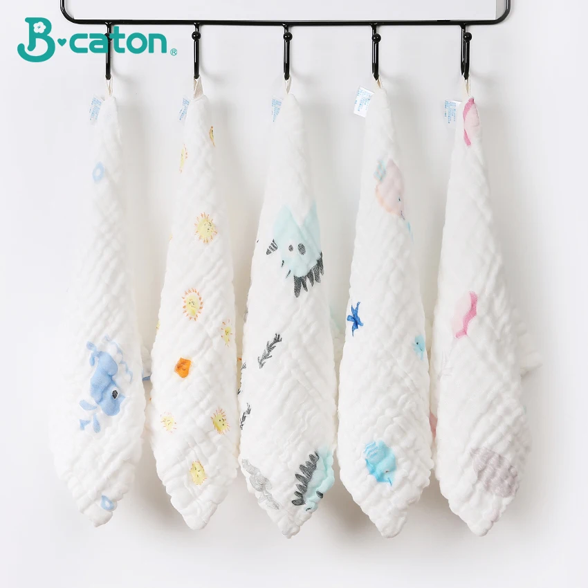 Serviette bébé nouveau-né bébé serviette de bain coton Burp tissu doux absorbant 6 couches gaze enfants visage bébé trucs mousseline serviette