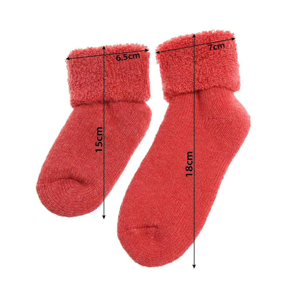 1 пара, зимние шерстяные детские плотные теплые носки зимние носки мягкие удобные носки-тапочки ярких цветов для малышей От 0 до 8 лет, Новинка