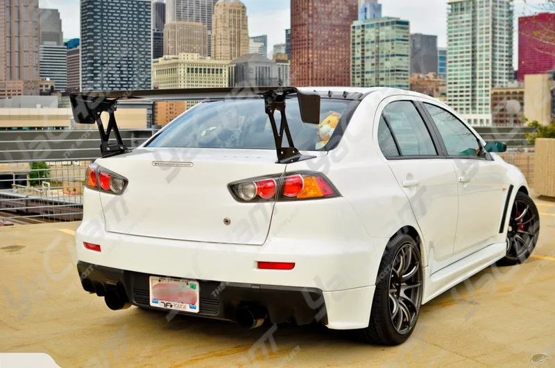 Стайлинг автомобиля углеродное волокно заднее крыло подходит для 2008 2017 Lancer Evolution