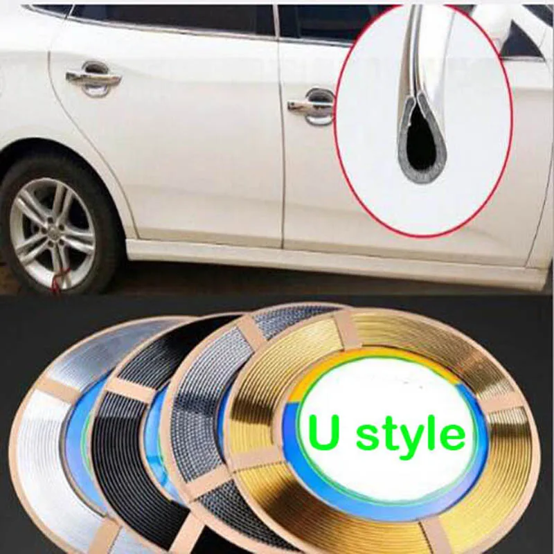 Us 4 96 27 Off 13meters 6mm 1 Roll Car Chrome Decoration Strip Sticker Interior Accessories Door Sticker Protector Air Conditioner Out Covers In