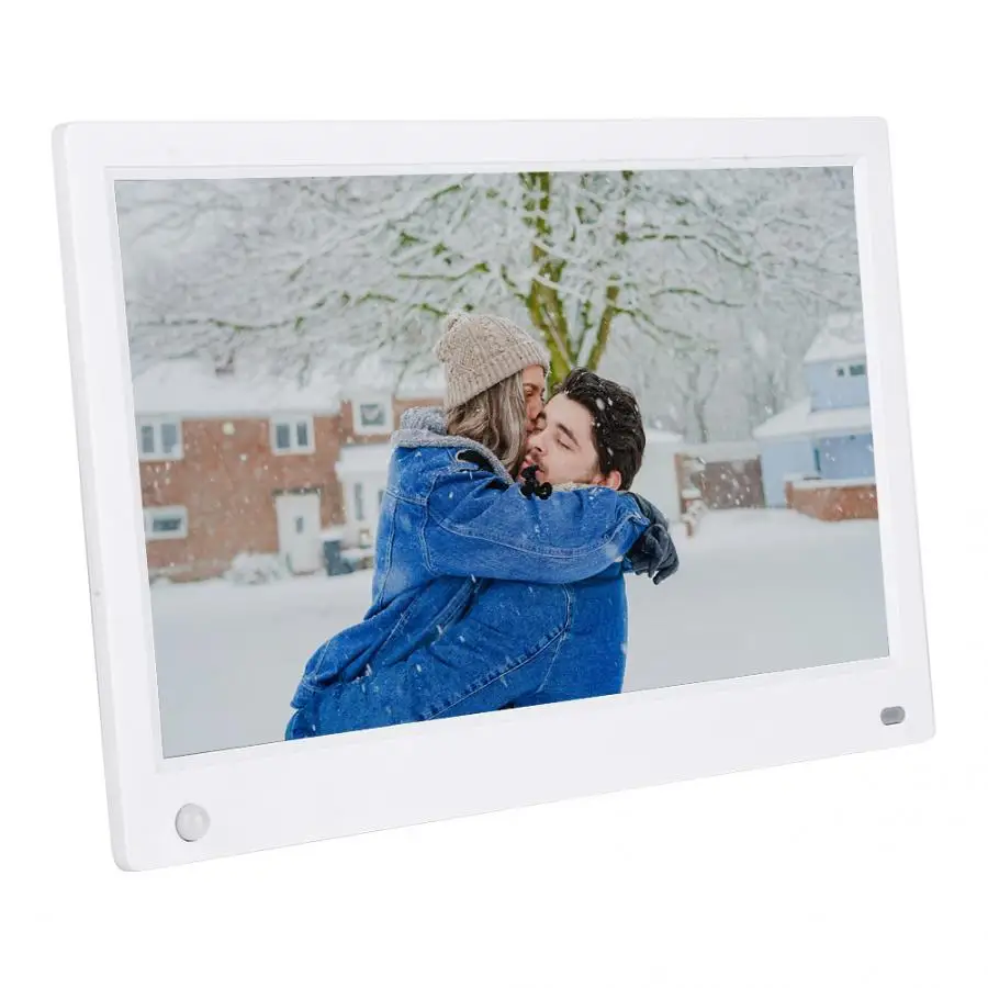 White 12," 1080 P HD мультифункциональная цифровая фоторамка с человеческим детектором Vedio музыкальная картина с дисплеем бизнес фестиваль подарки на день рождения - Color: White