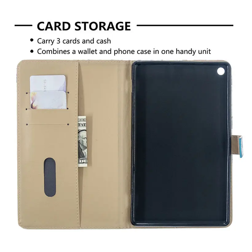 Чехол Funda для Amazon Kindle Fire HD8 HD 8 7th 6th поколения, Модный чехол с бабочкой и подставкой