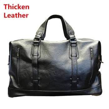 

Fashion Men's Travel Bags Brand Designer Luggage Great Waterproof Duffel bag Casual Large Capacity Thicken Leather Handbag