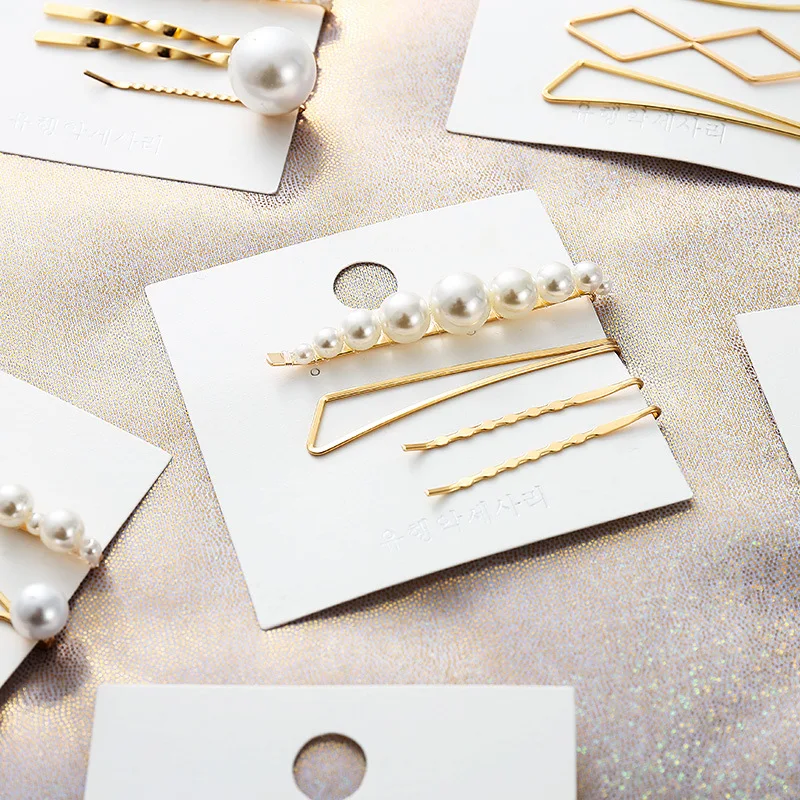 Южная Корея заколки с боковыми краями сети красный жемчуг INS Bang клип головной убор Женская взрослая простая повязка для головы корейский стиль длинный зажим