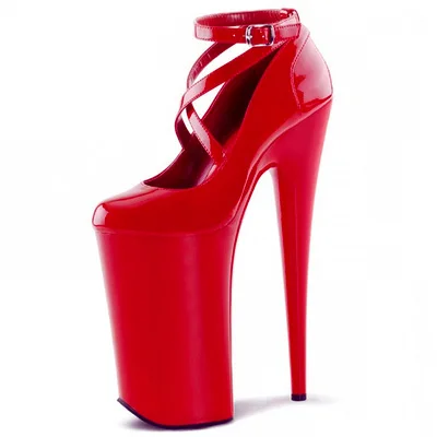 SARAIRIS/большой размер 46, пикантные вечерние женские туфли-лодочки на высоком каблуке 20 см, 30 см, на платформе - Цвет: red 20cm heels