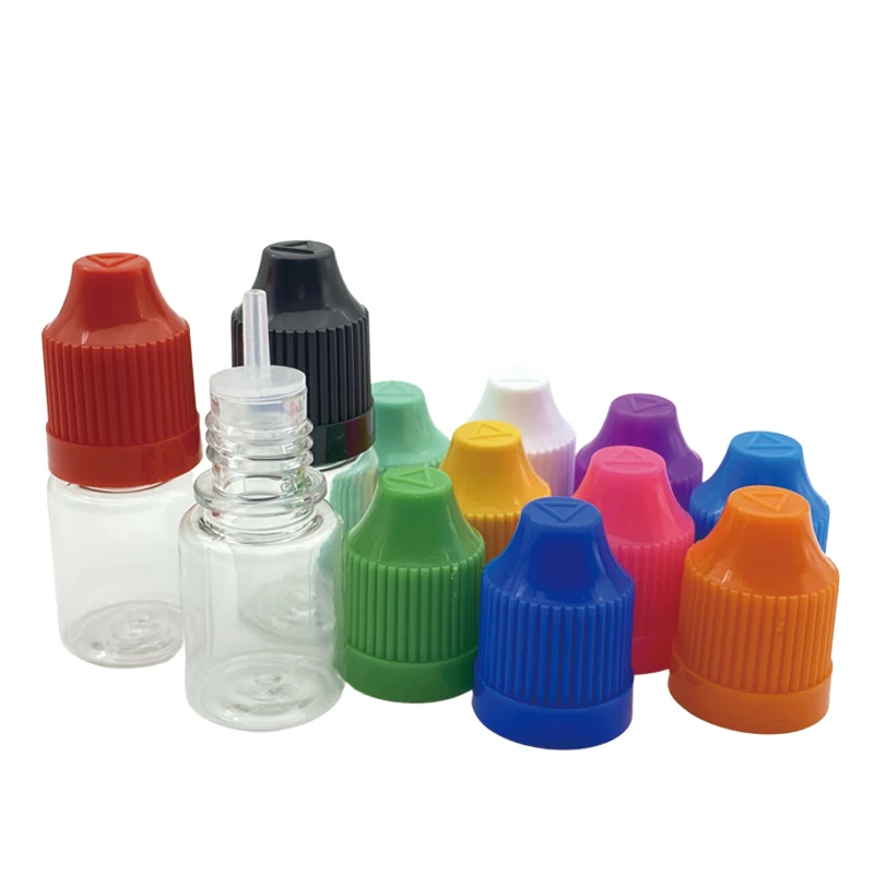 

200 шт. 5 мл пустые прозрачные бутылки ПЭТ пластиковая бутылка с пипеткой с защитой от детей крышка жидкость Vail Бесплатная доставка