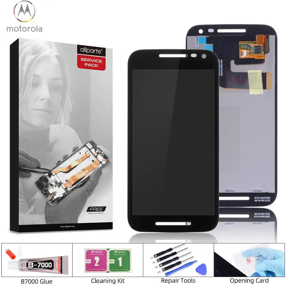 Дисплей для Motorola Moto G3 LCD XT1544 XT1543 xt1541 xt1550 в сборе с тачскрином 5.0" черный белый