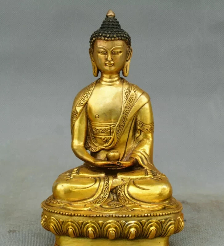 Estatua De Bronce Antiguo De Buda, Estatua De Amitabha Sakyamuni, Tathagata O Buda Padmapani