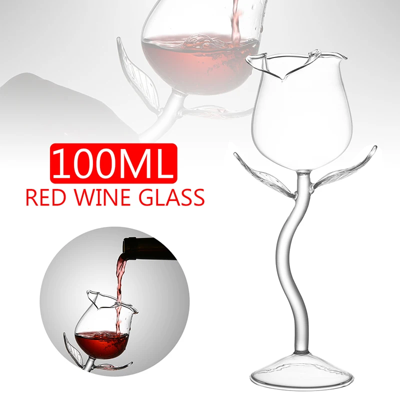 Wine Glasses Cup Flower Shape Red Glass Copos De Vidro Moet Transparent Drinking Wineglass | Дом и сад
