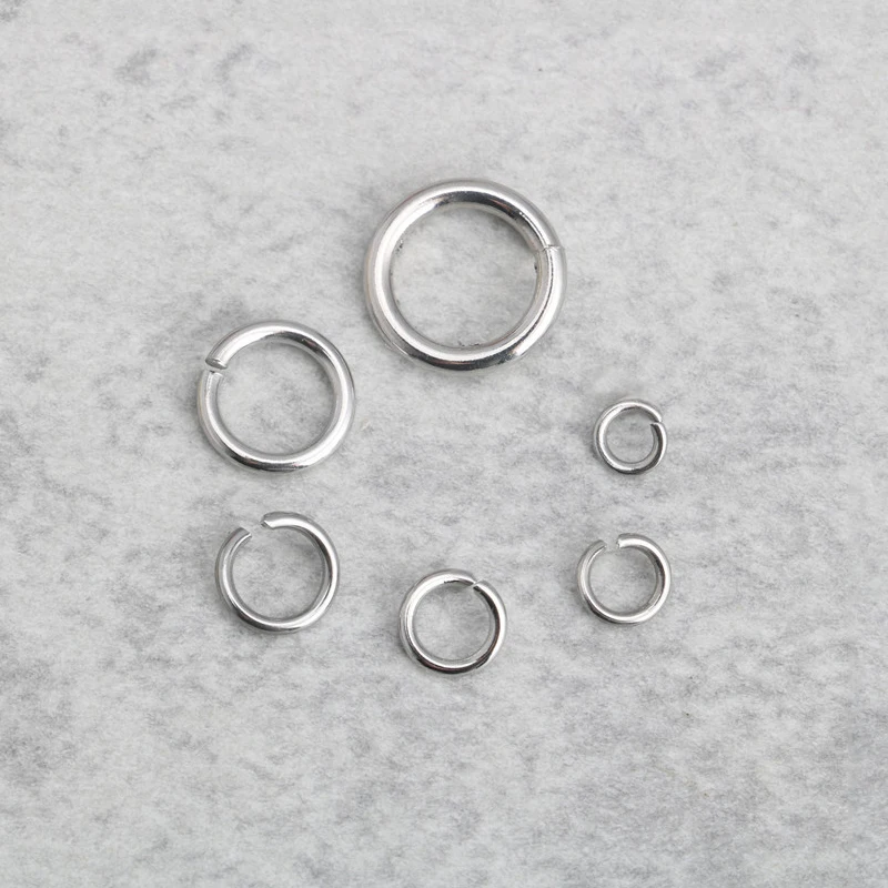 

200pcs/lot Dia 3-15mm Stainless Steel Single-turn Split Jump Ring for DIY Open Loop Connector Ring Accessories Jewelry Findings