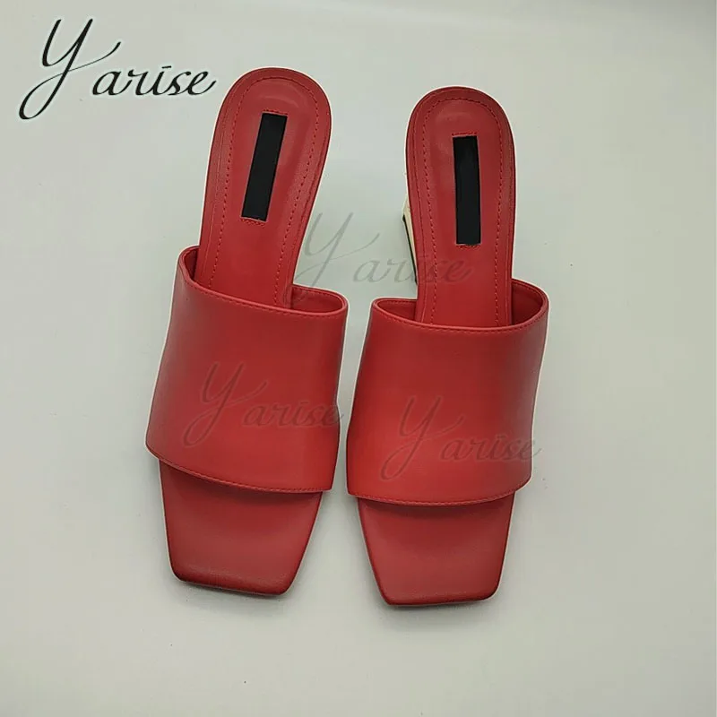 Sandalias con tacón de piel auténtica extraño para mujer, zapatillas de exterior, botines con punta en el tobillo, zapatos de invierno, D01 - Imagen 4
