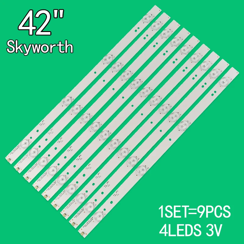 9pcs=1set for Skyworth 42-inch LCD TV 42E360E IC-A-SKA42D343 YAL03-00435280-06 RDL420FY(QD0-303) E306427 Shineon 2D01327 Rev.C