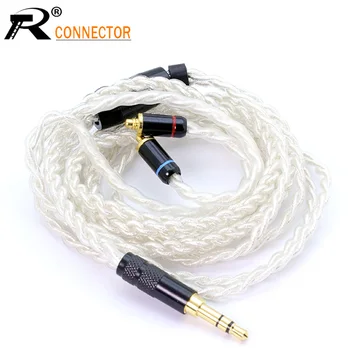 

1pc 1.2M Big 4 Core Upgraded MMCX 2PIN Cable Audio Jack 3.5mm 3Pole HIFI Earphone Cable DIY with 2xMMCX 2pin Connector