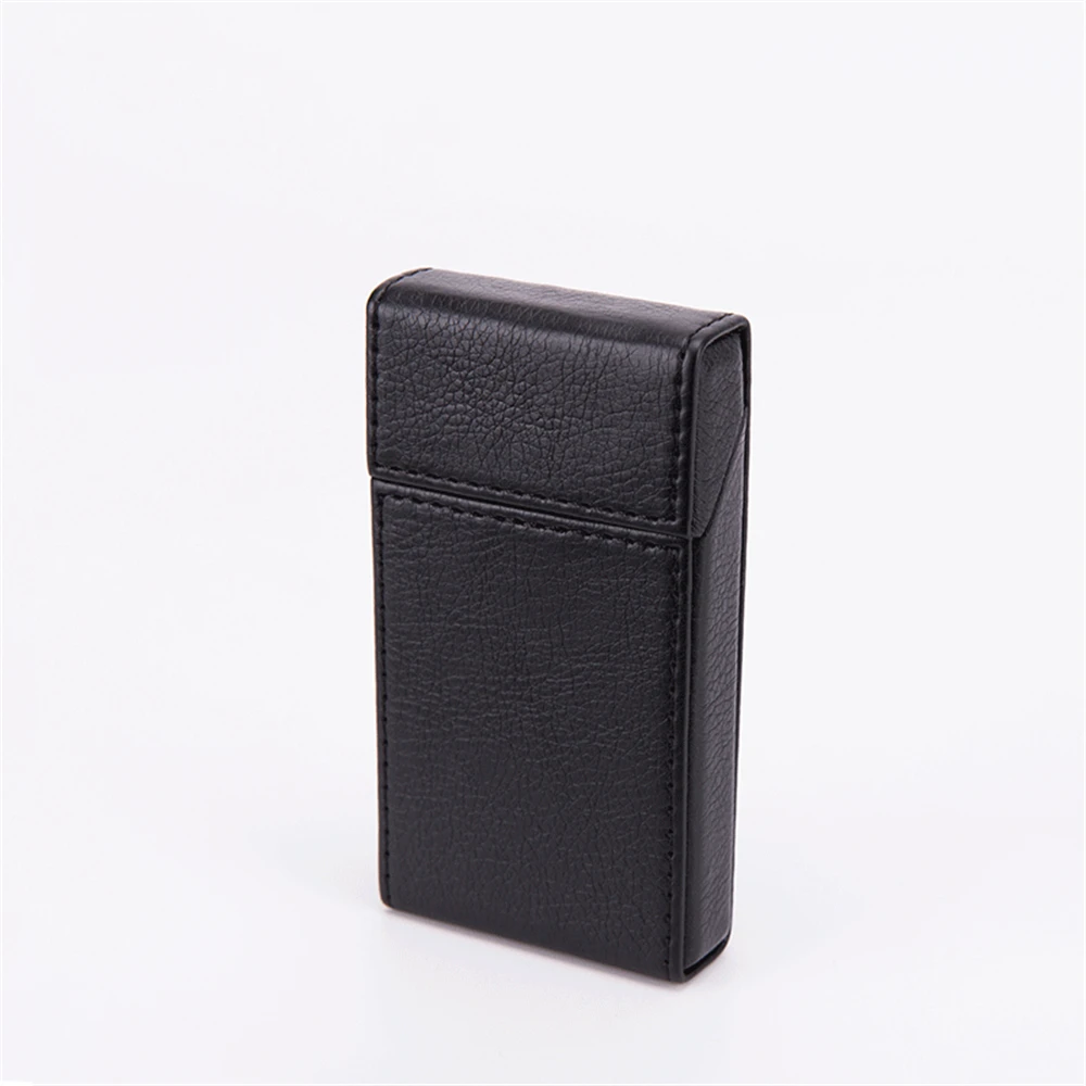 Long Cigarette Case Ultra Thin Flip Cover 20 Piece Cigarette For 100mm Storage Box Fashion Leather Case Smoking Tool Mens Gift 4