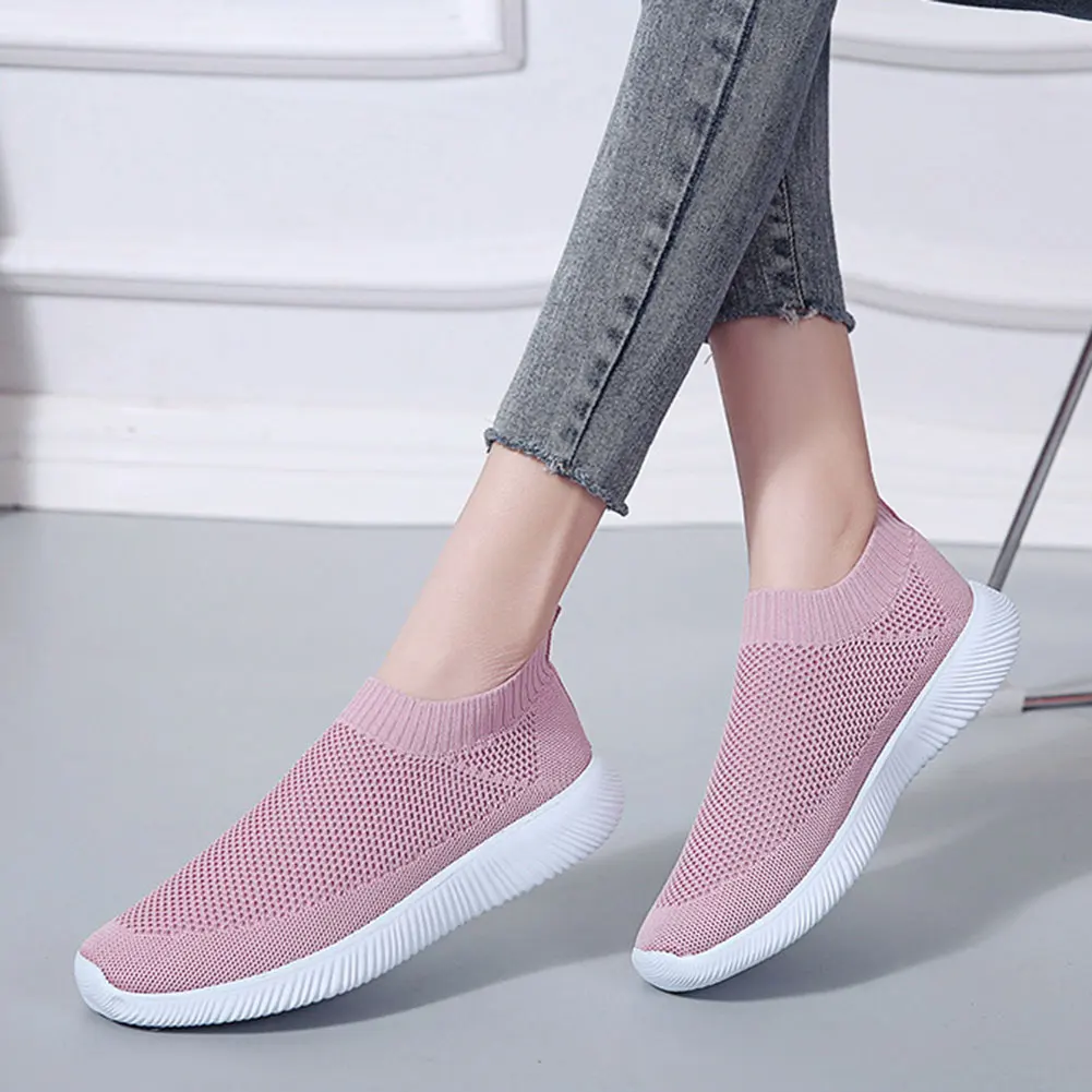 

Women Ultra Flex Sneaker Knitted Elastic Casual Walking Shoes J9