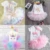 My Little Baby Girl First 1st Birthday Party Dress Cute Pink Tutu Cake Outfits Младенческие Платья Baby Girls Крещение Одежда 0-12М