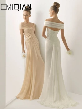 

Formal Party Dress Classical Simple Chiffon Prom Dress with Cap Sleeve
