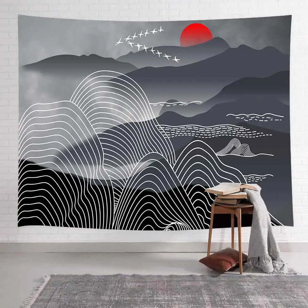 Настенный Гобелен Simsant Great Wave с изображением Кита Триппи океанских животных для