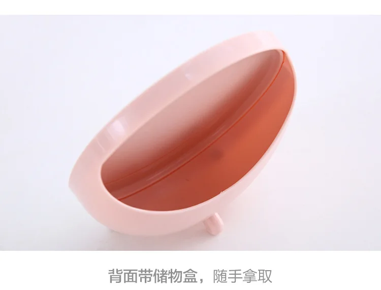 Household Desktop Creative Plastic Storage-Desktop Mirror Desktop Ornaments Mirror Girl's Dormitory Mirror
