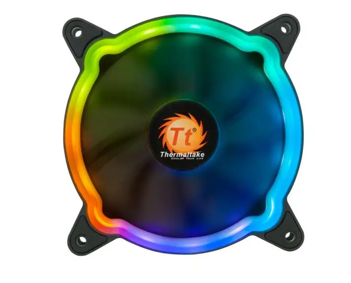Thermaltake вентилятор 12 светодиодный RGB шасси вентилятора радиатора(материнская плата связь/снижение вибрации/15 светодиодный свет/6 pin интерфейс