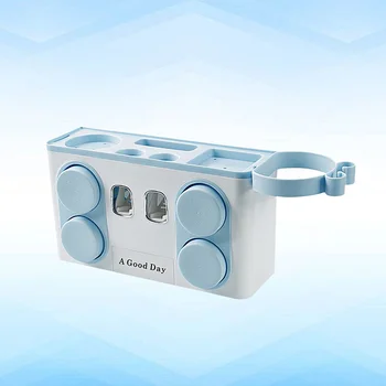

Wall Mounted No Drilling Hair Dryer Holder Fully Automatic Extrusion Toothpaste Storage Rack
