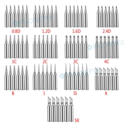5pcs Solder Iron Tip I/B/K/2.4D/3C 900M Pure Copper Welding Head BGA Soldering Tools for 936 852d+ 909D Rework Station