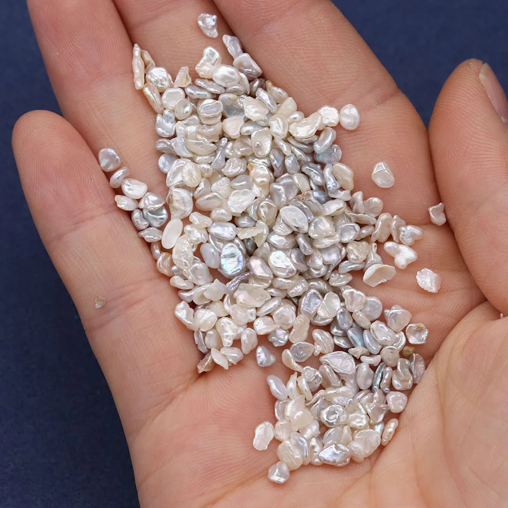 

10pcs Pearl Natural Freshwater Pearl Beads Petal Shape No Hole Loose Beads for Necklace Bracelat Jewelry Making DIY 6-7mm
