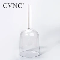 CVNC 528hz Clear Handle Crystal Singing Bowl for Body Heath Healing Spirit Soul Therapist Stress Relief with Free Suede Mallet