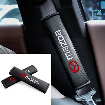 

2pcs Car Seat Belt Pads Seat Shoulder Strap Pad Cushion Cover For Mazda Axela 2 3 MS 6 CX-5 CX-4 CX3 CX5 Artzma Car Accessories