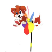 Colorfulgarden украшения DIY 3dthe собака ветряная мельница с животными ветра вертушка волчок двор сад на открытом воздухе Классические игрушки