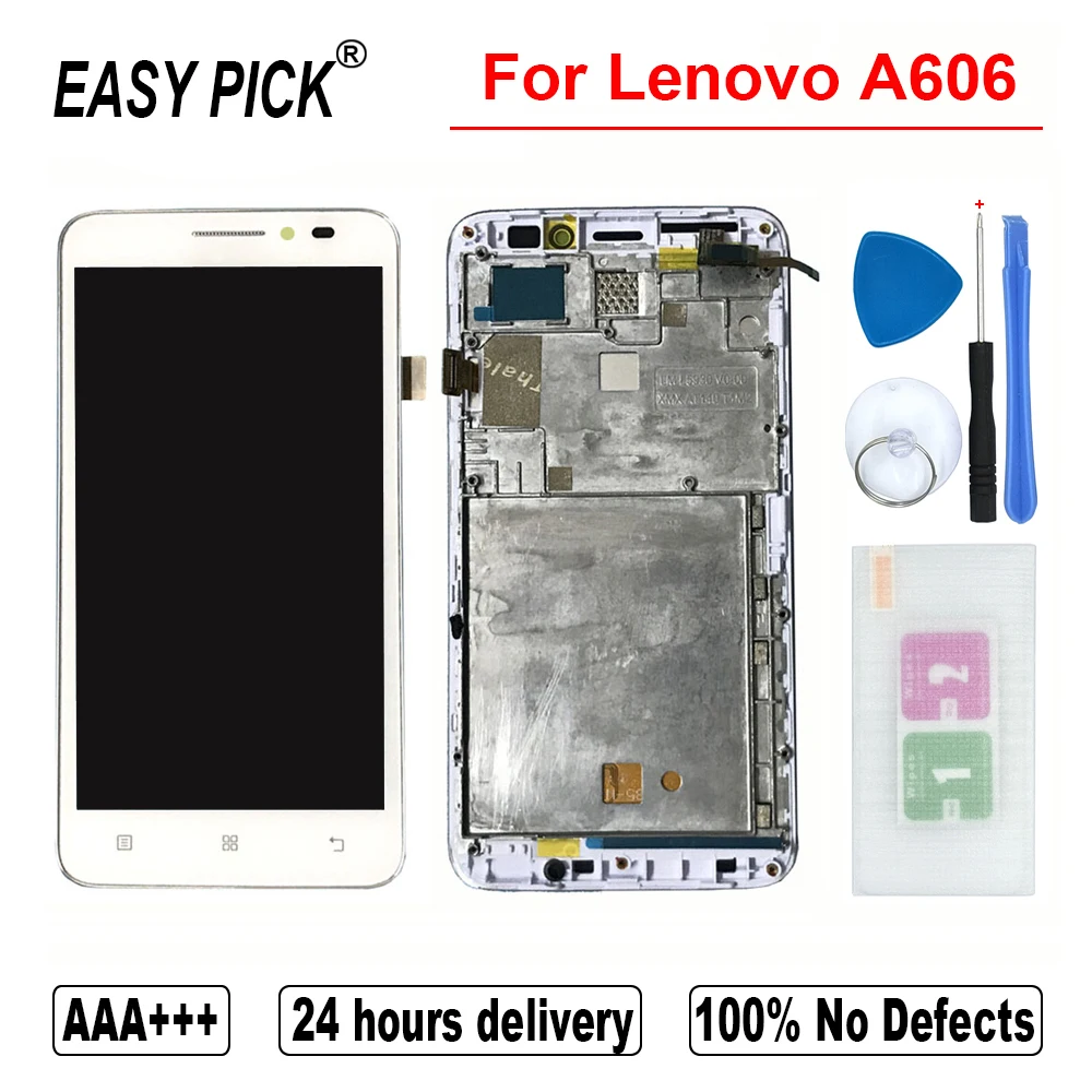 Для Lenovo A606 ЖК дисплей сенсорный экран дигитайзер в сборе Замена с рамкой|lcd display