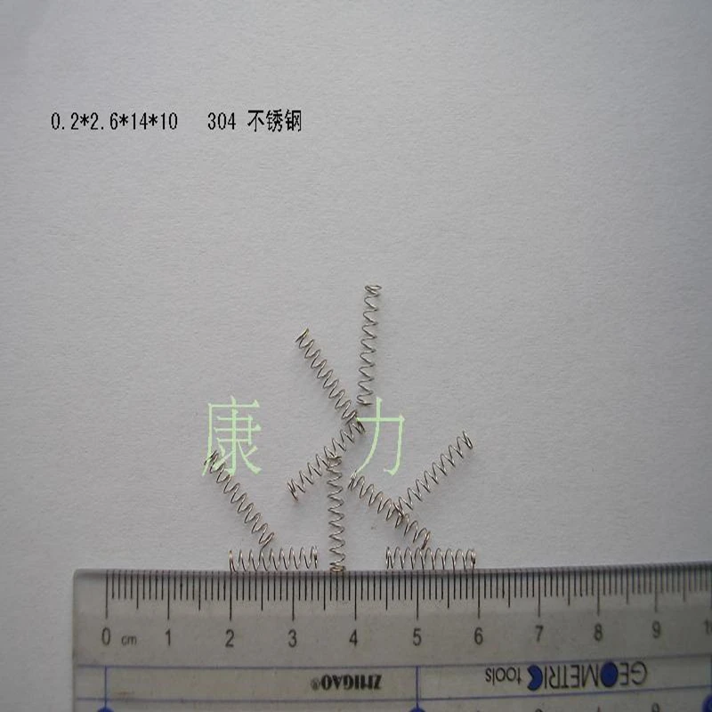 10 шт. нержавеющая сталь 304 пресс пружина прямой диаметр проволоки 0,2 мм наружный диаметр 3 Малый пружина давления