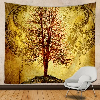 

Tree landscape mandala tapestry Indian Mandala HippieTapestry Wall Hanging Bohemian Gypsy Psychedelic Tapiz Witchcraft Tapestry