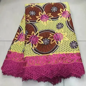 

Tissues Africain Wax Broder Print African Lace Wax /Kitenge/Pagnes/Chitenge/Fabric For Dressmakings/Sewing ZQW-6