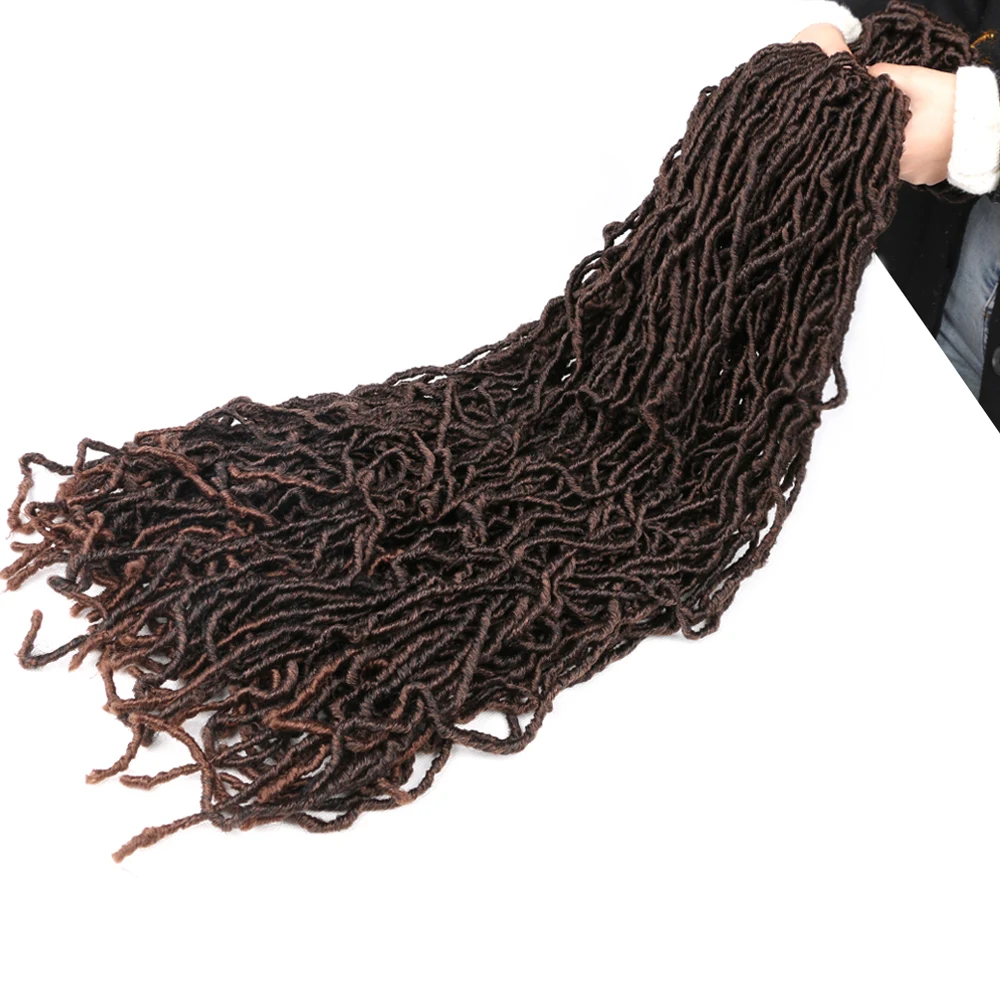 faux locs crochê cabelo polegada natural encaracolado dreadlocks extensões de cabelo fechaduras crochê tranças para mulher