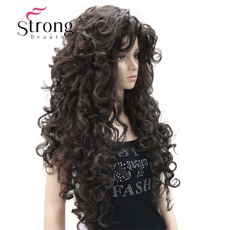 Jovem modelo linda de cabelos castanhos com cabelo longo cacheado bem  penteado excelentes ondas de cabelo beleza