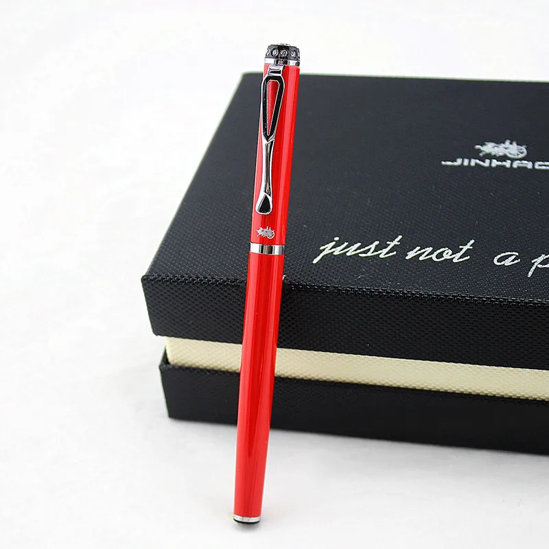 Jinhao 301 гладкий черный белый дополнительный тонкий наконечник 0,38 перьевая ручка Роскошные Металлические чернильные ручки для подарка офисные принадлежности канцелярские принадлежности - Цвет: U