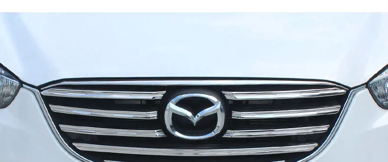 Aiwins для Mazda CX-5 гоночные грили ABS Хромированная наклейка автомобильный Стайлинг- CX-5 выделенная Передняя накладка на капот автомобильный доступ